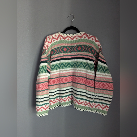 Vintage Paris sports club women's v-neck sweater button front size large - Picture 4 of 4